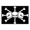 One Piece Blackbeard Pirates Black and White Flag
